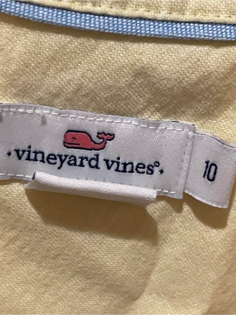 Vineyard Vines Yellow Women's Button-Front Shirt Jacket - Picture 3 of 3